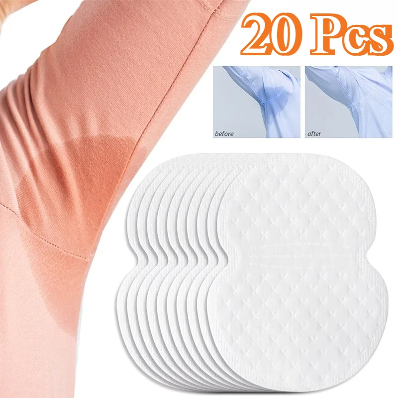 10-20 Pieces Pack Disposable Underarm Armpit Sweat Pads Unisex Men Women Sweat-absorbing Patch Summer Deodorants Non-woven Pads