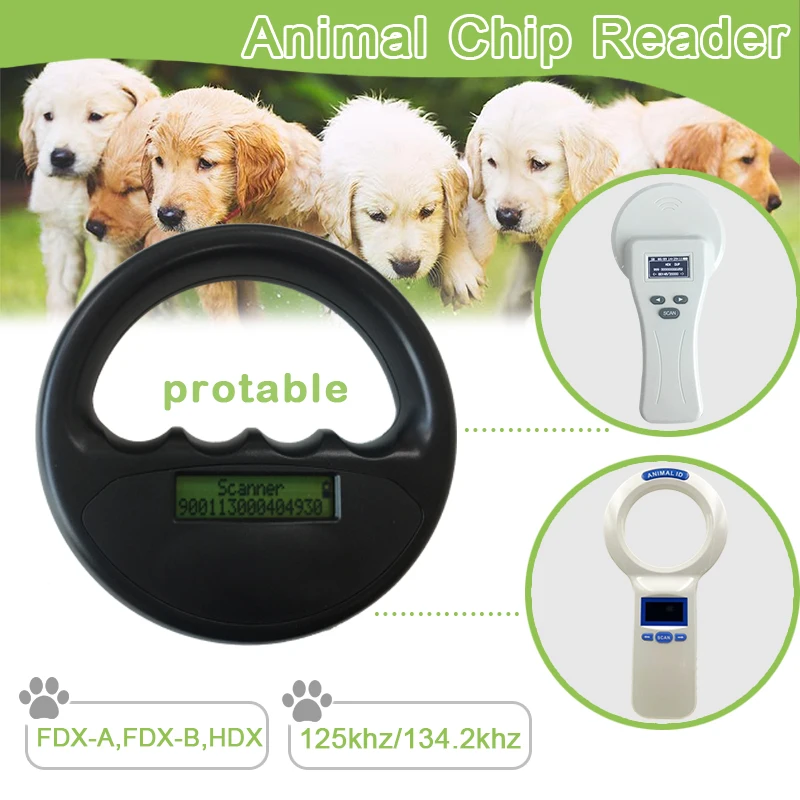 Faread RFID FDX-A (FECAVA), FDX-B cat animal tag dog microchip reader PT200 PT160 arowana pet chip scanner