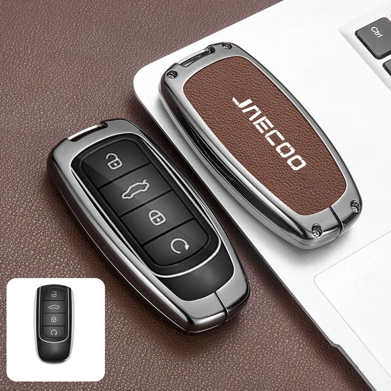 Zinc Alloy Leather Car Key Case Cover Protective Shell For Chery Jaecoo J7 J8 7 Tiggo 8plus 8 5 Plus 7pro Max Omoda 5 C5 Arrizo