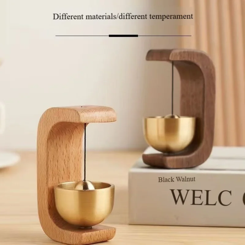 Wooden Doorbell, Suction Type Entrance Wind Chime, Door Opening Reminder Bell, Housewarming Gift, Solid Wood Dopamine Doorbell