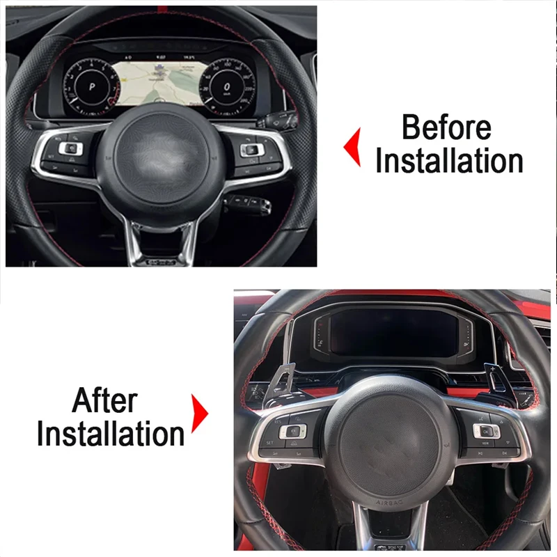 Car Steering Wheel Paddle Shift Extend Shifter Sticker For VW Golf 7 GTI MK7 GTE GTD RLINE Volkswage POLO Scirocco Sagitar GLI