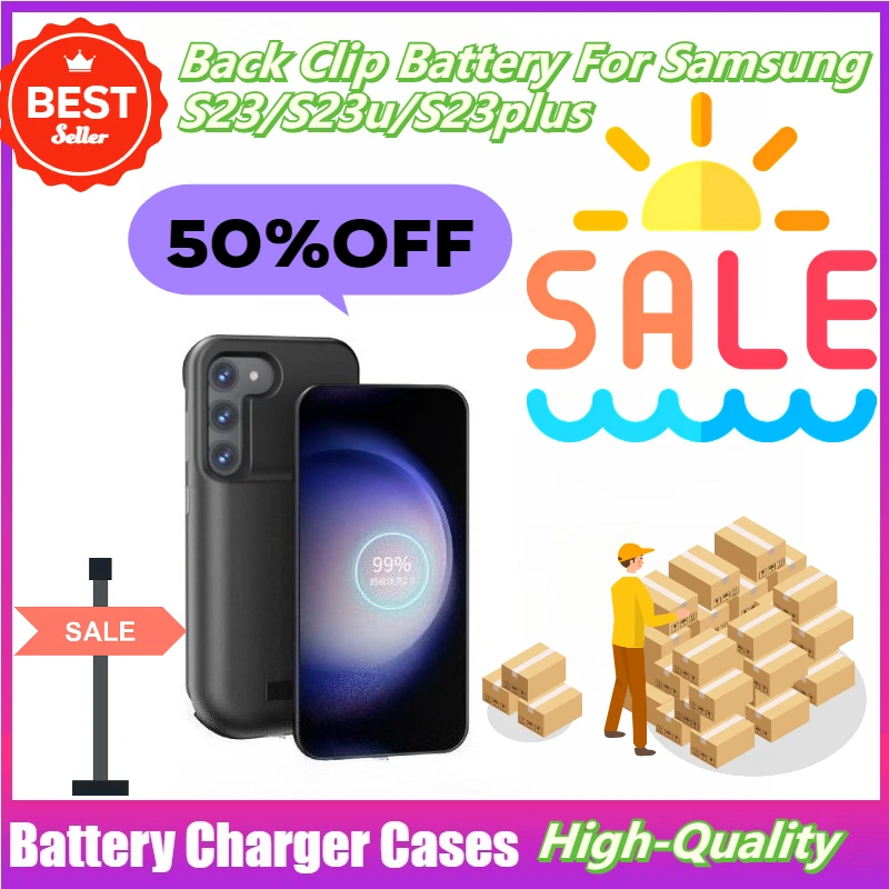 

For Samsung S23/S23u/S23plus Back Clip Battery Charger Phone Case Mobile Power Bank