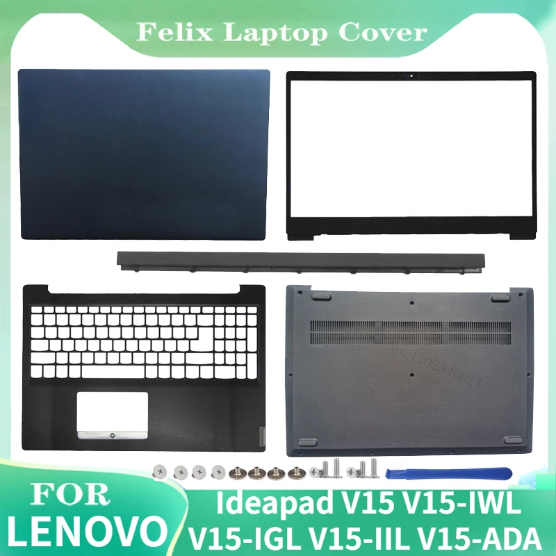 

For Lenovo Ideapad V15 V15-IWL V15-IGL V15-IIL V15-ADA Laptop LCD Back Cover/Front Bezel/Palm Rest Keyboard/Bottom Cover Gray