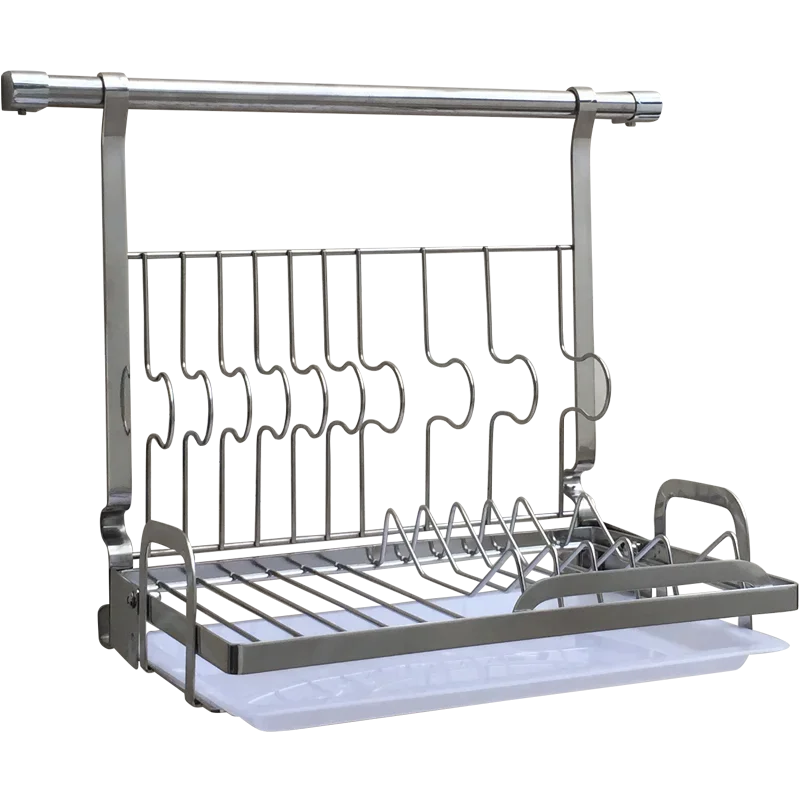 

Kitchen, Pendants, Dishes, Drain Rack, Hanger, Wall Mount, Stainless Steel, Storage