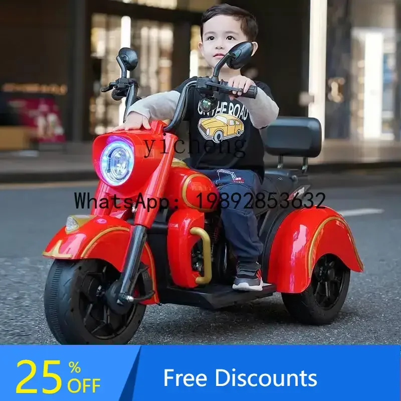 AE  Children's Electric Motor Sitting Adult Tricycle Infant Baby Double Toy Men and Women