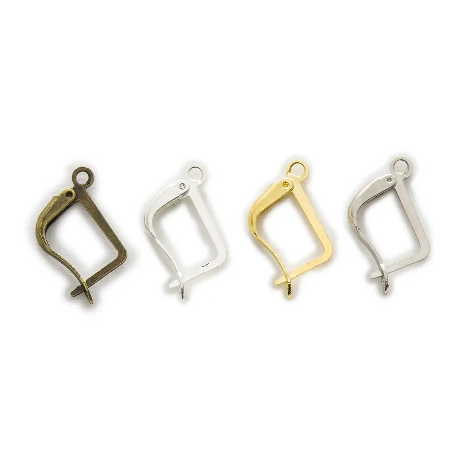 

Wholesale 20pcs Alloy Ear Wires Hook, Earring Findings for Jewelry Making, Fish Hook Ear Wires for DIY Dangle Earrings 19x13mm