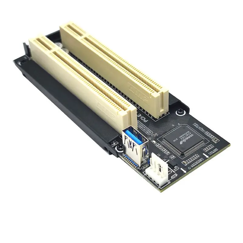 M.2 PCIe NVMe to 2*PCI Adapter Cable PCIe X1 to X16 Riser Card PCI- Expansion No Driver Converter