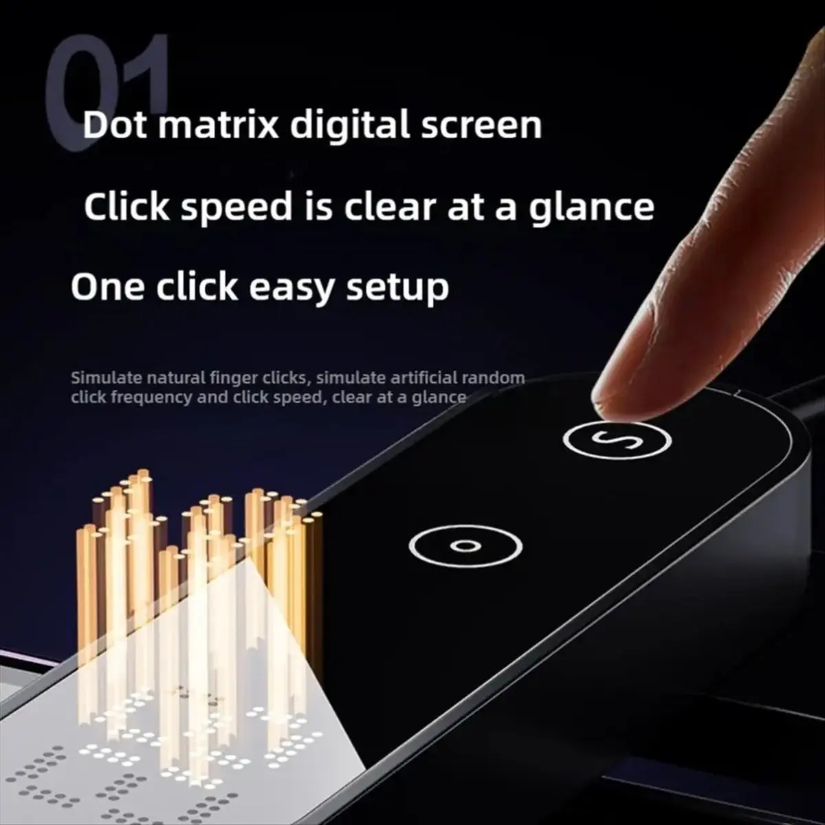 Hot Sale Auto Clicker for Phone Screen Speed Clicker for Android IOS Apps Fast Click Simulation Finger Continuous Click,B