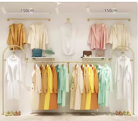 Clothing store display clothes rack children's wear women's wear shelf floor hanging clothes rack