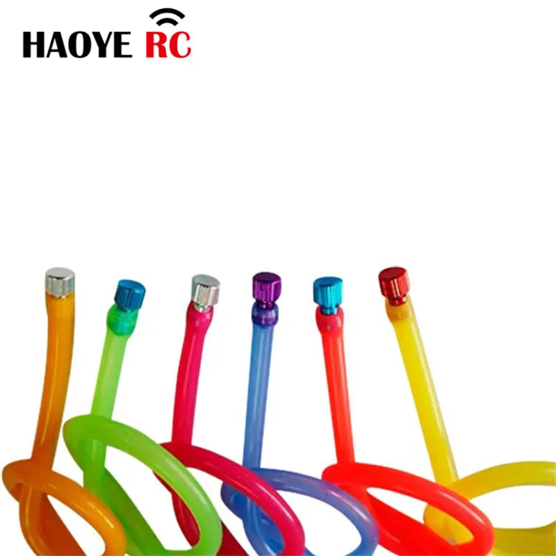 Haoye 2 Pcs Fuel Filler Pipe D4.5 Tube Stopper Dot Line Plugs For DIY RC Gasoline Jet Boats 3mm Tubing Parts Four Colors
