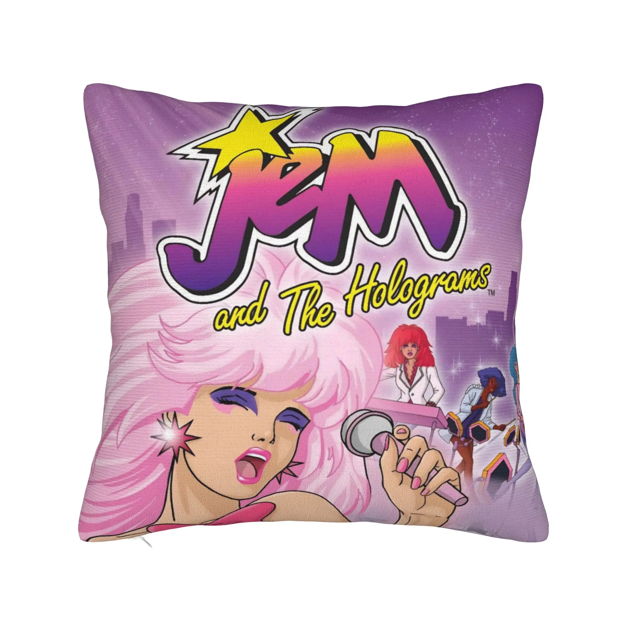 Decorative Pillowcases Jem And The Holograms Merch Home  Throw Pillow Case Cover Square Multi-Size