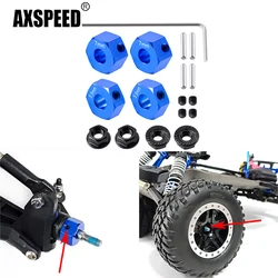 AXSPEED 4 sztuki ze stopu Aluminium 12mm sześciokątny Adapter piasta koła 5.5mm + 7mm do krótkiej ciężarówki Slash 2WD 1/10 części do samochodów RC