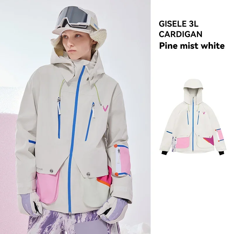 بدلة تزلج قطنية مكونة من قطعتين للجنسين من VECTOR مقاومة للرياح ومقاومة للماء للتزلج في الهواء الطلق وأنشطة الخريف/الشتاء