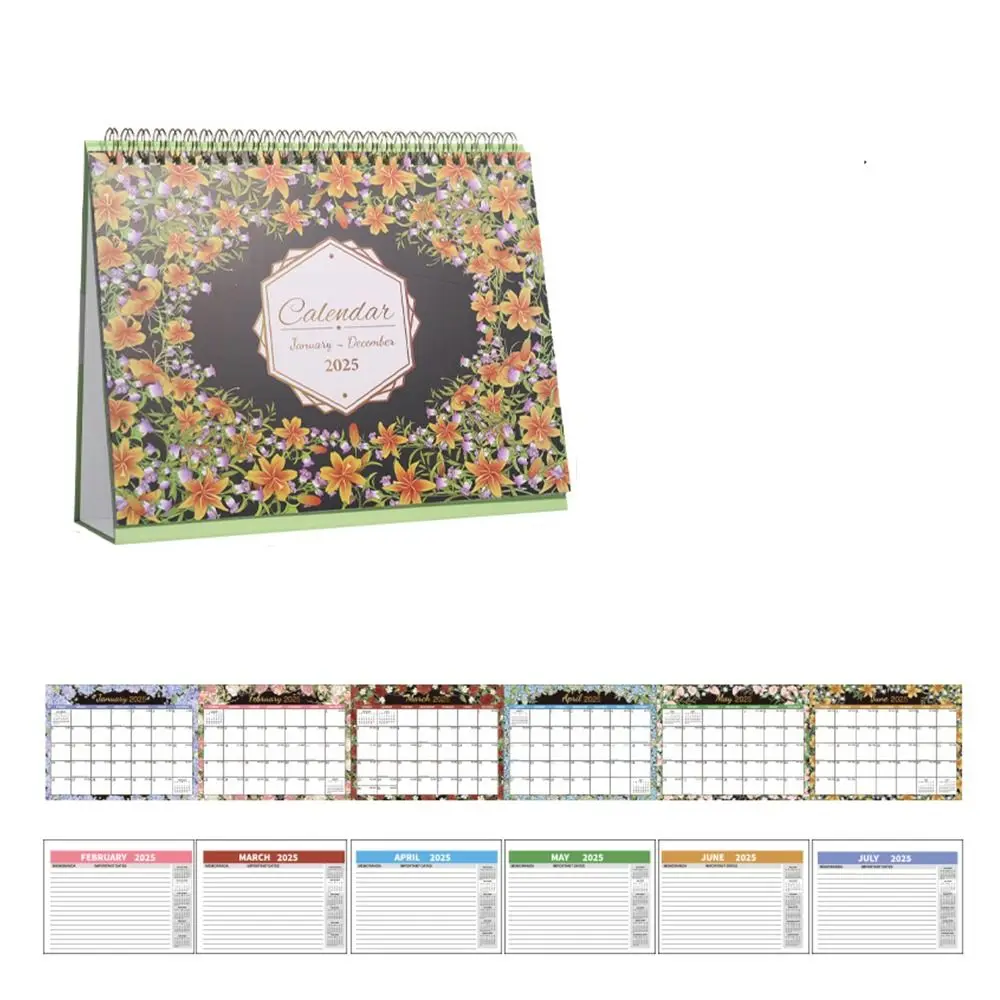 12-Month 2025 Desktop Calendar Efficient Scheduling To Do List English Desk Calendar Schedule Organizer Exquisite