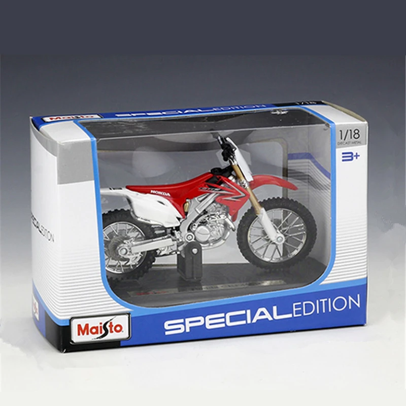 Moto Légendaire Modèle Réduit Honda CR250R 1:18 Welly - Diecast Métal - Boîte D'origine Modèle Réduit Moto Honda