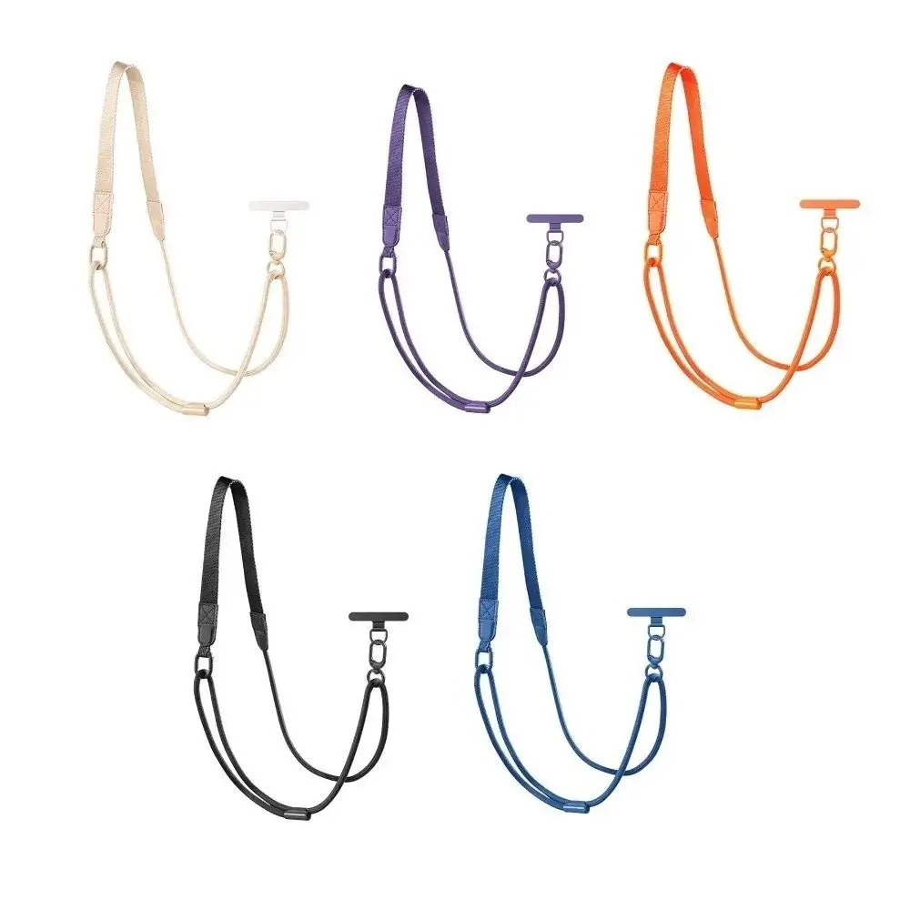 

Портативный регулируемый ремешок для телефона, двойная ширина, съемный ремешок для телефона, приятный для кожи металлический карабин, цепочка для мобильного телефона на открытом воздухе