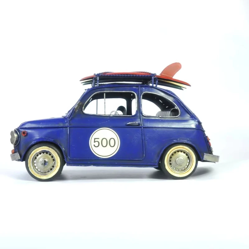 Handmade vintage miniature car model iron metal crafts home office decoration welding technology bar furniture or gifts