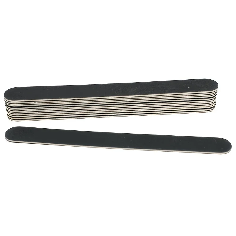 10Pack Professional Double-Sided Nail Files, 100/180 Grit, Black Emery Board for Manicure & Pedicure Unscented Nail Buffer Tools