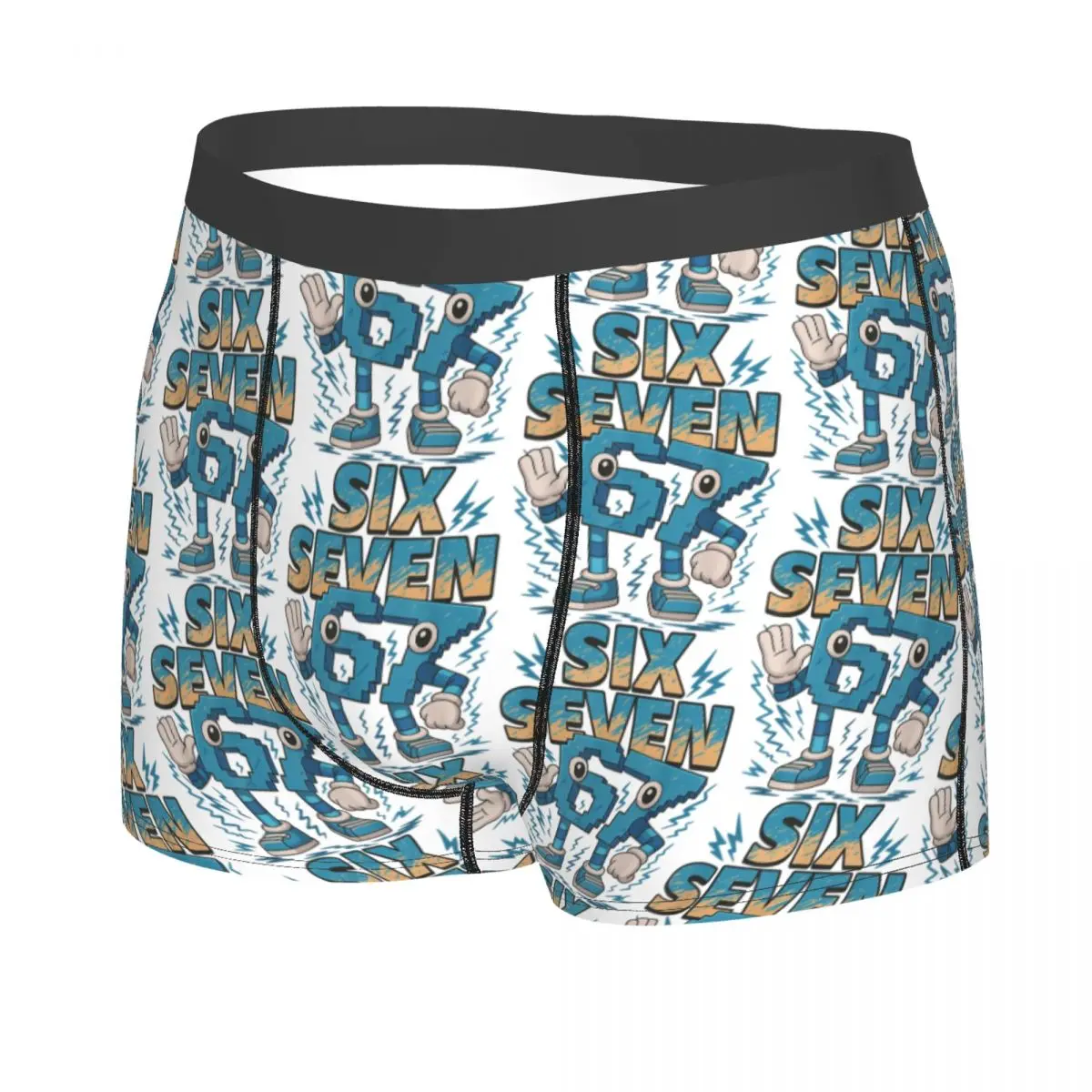 Kids Meme 67 Six Seven 6 7 Italian Brainrot Men Long Underwear Boxer Briefs Shorts Panties Novelty Mid Waist Underpants for Male