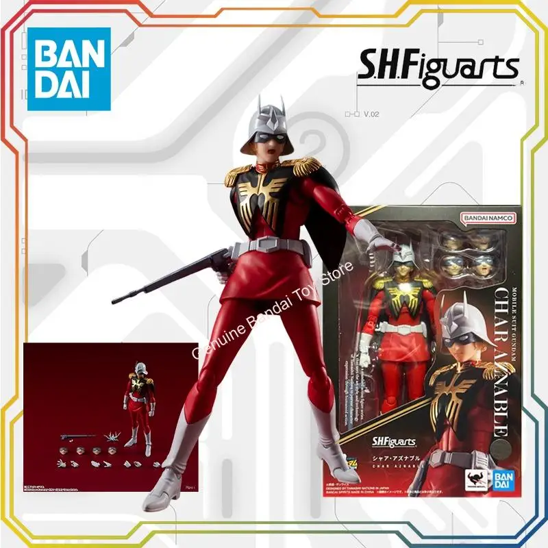 

[in Stock]BANDAI SHFiguarts MOBILE SUIT GUNDAM Char Aznable Replaceable Doll Finished Product Model Suitable for Collection Gift
