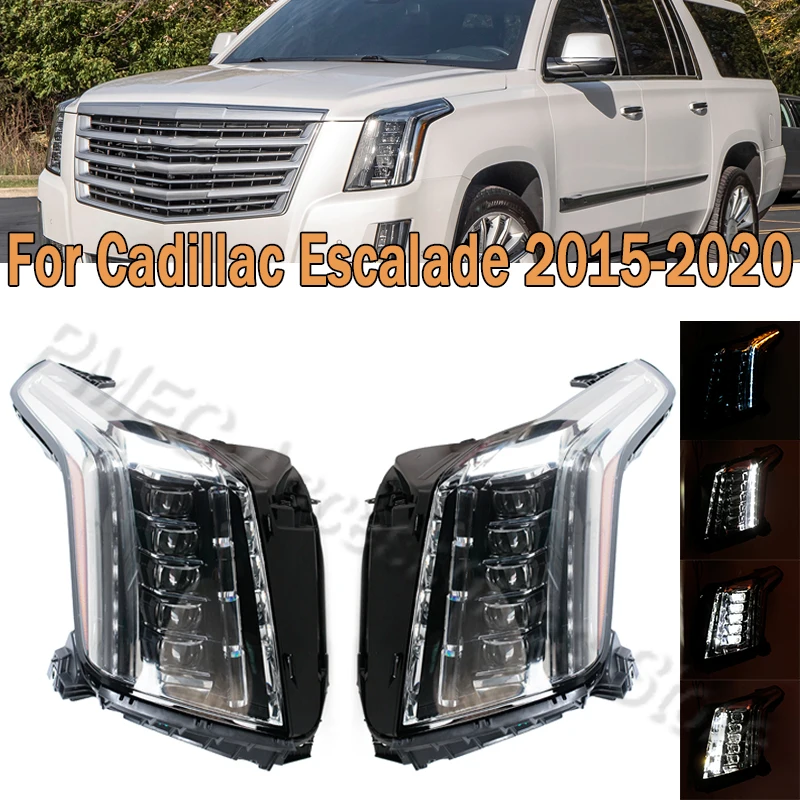 

Автомобильные светодиодные фары в сборе DRL, указатель поворота, фара для Cadillac Escalade 2015 2016 2017 2018 2019 2020 84216044 84580183