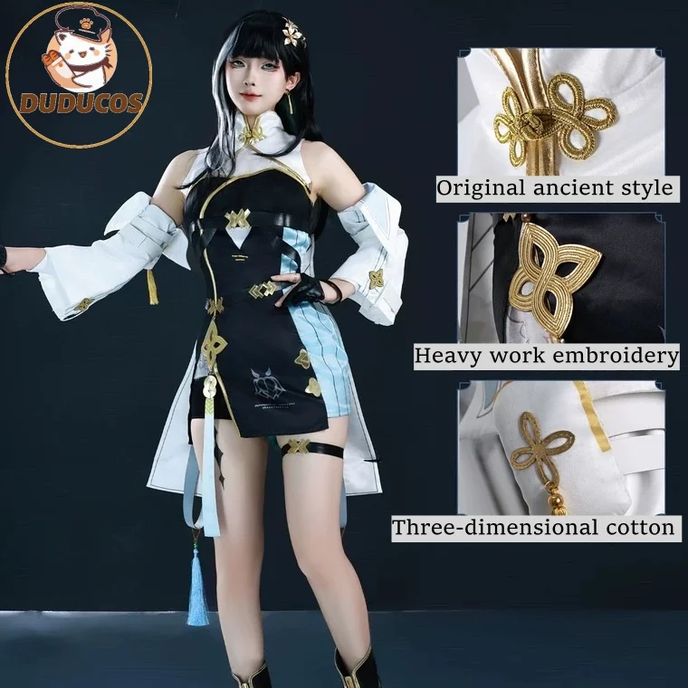 Wuthering Waves Baizhi Cosplay Kostuum Pruik Bai Zhi Jurk Anime Game Cosplay Halloween Party Clothings Vrouwen Fancy Sexy Outfit