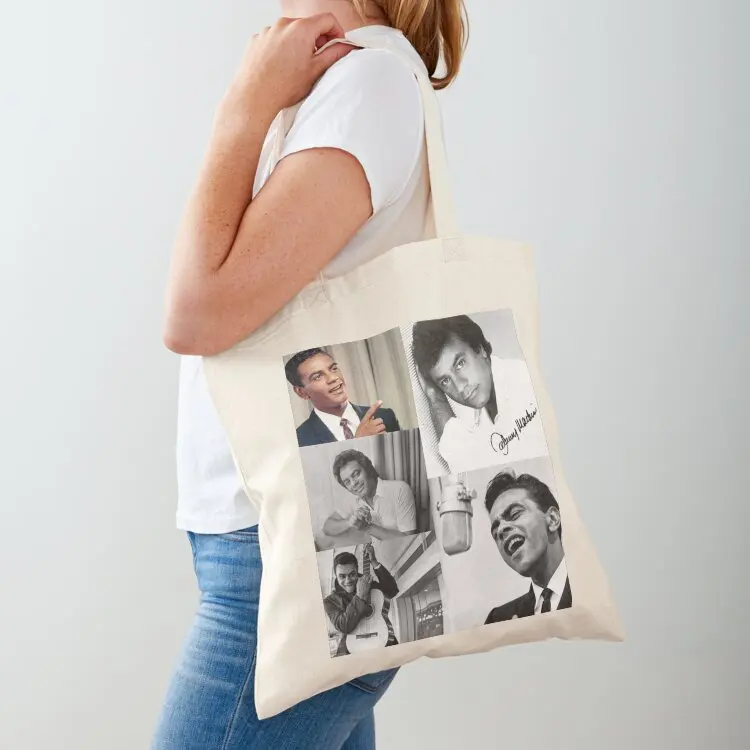 

johnny mathis collage Tote Bag custom bags shopping trolley bag Handbags Handbags women