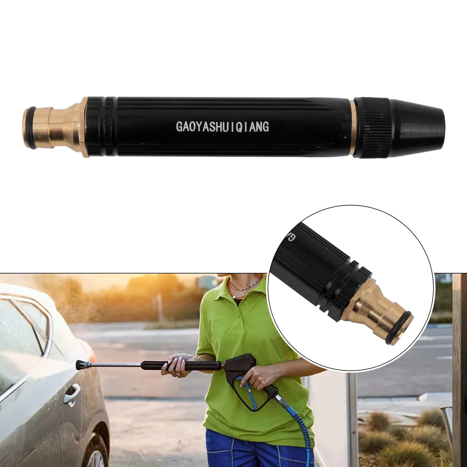 Precision Engineered High Pressure Nozzle For Tap And Hose That Supports Variable Spray Modes For Car Wash And Outdoor Watering
