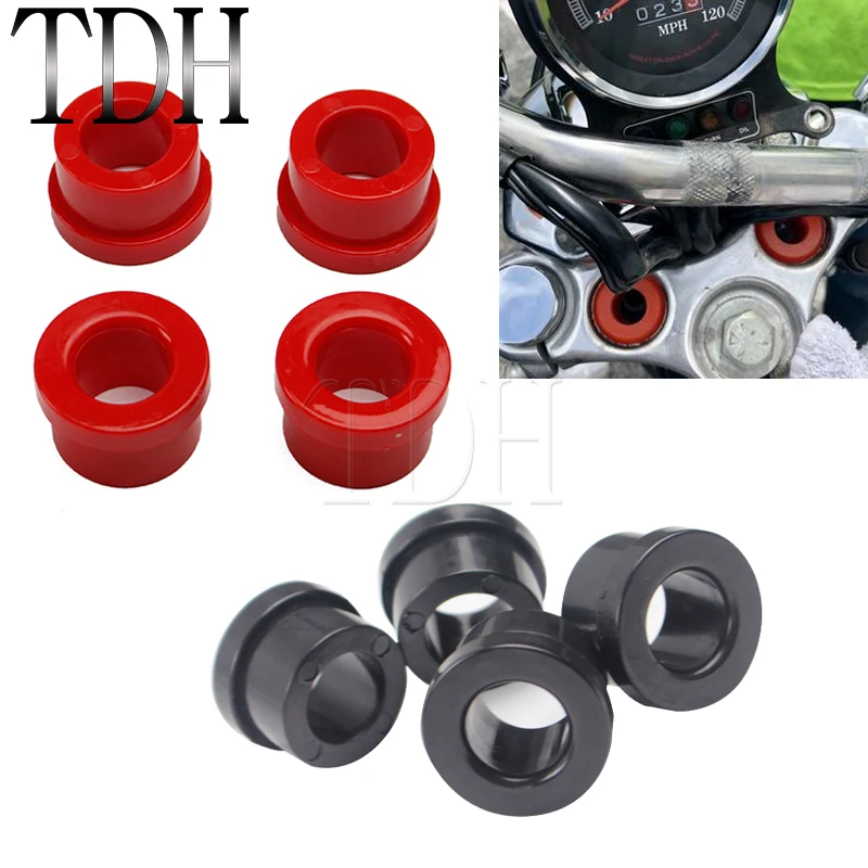 4Pcs Motorcycle Handlebar Risers Bushings 56161-83A For Harley Touring FLHT FLHX FLTR FLHR Rubber Handle Bar Riser Bushing 83-21