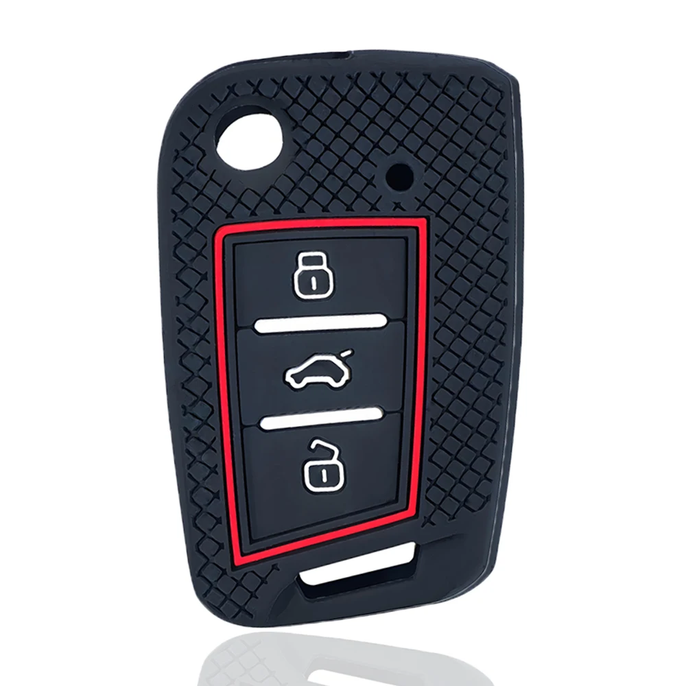 For VW Golf 7 GTI POLO T-Cross T-Roc Touran Tiguan Skoda Octavia Rapid Kodiaq Fabia Seat Ibiza Leon Ateca Arona Key Case Cover