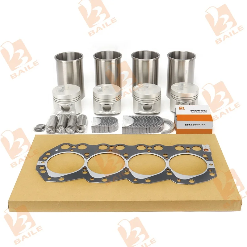 

Td27 engine rebuild kit liner Kit TD27 piston + ring cylinder liner gasket bearing kit For Nissan Forklift Diesel Engine