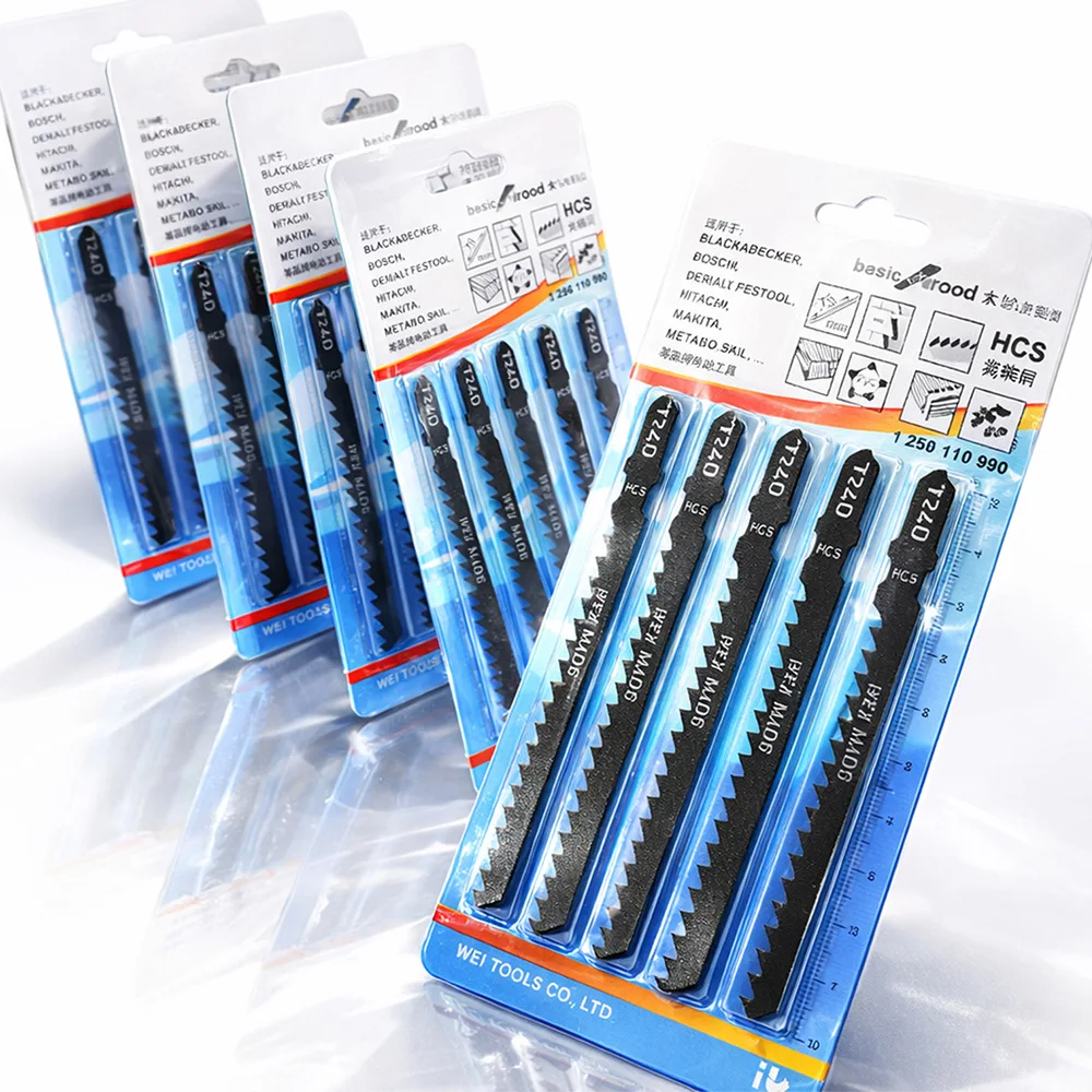Jigsaw Blades for Wood Fine Tooth Jigsaw Blades Double-Side Fine Teeth Jigsaw Saw Blades No Chip No Break Edge Woodworking Cutti