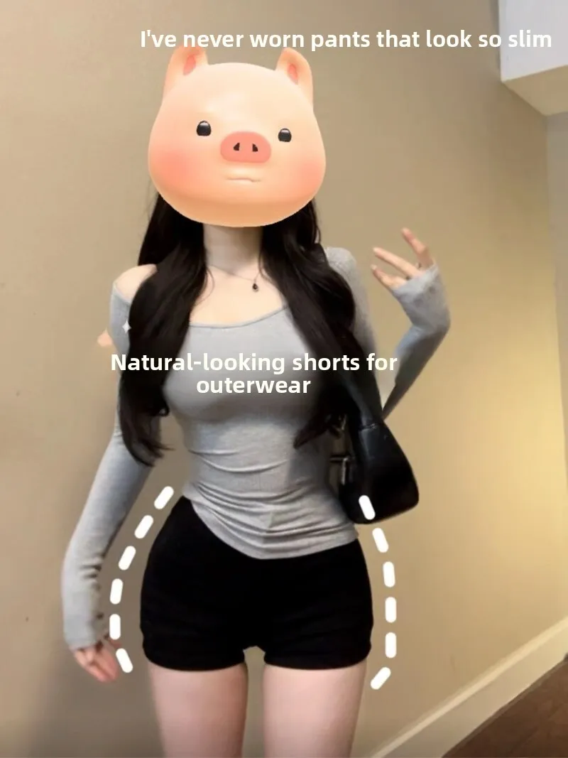 High Waist Denim Shorts Women's Sexy A-Line Shorts Ass-enhancing Korean Style Cotton Stretch Jeans Black Washed Slimming Hot ...