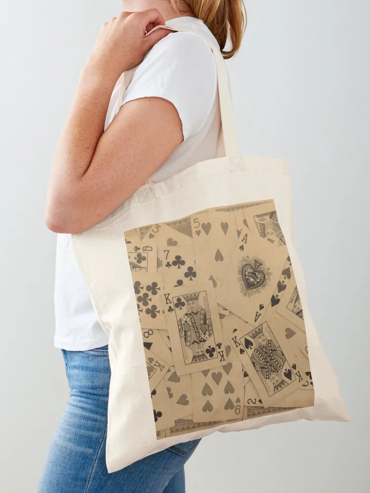 

Playing Cards Scattered Tote Bag Women's shopper eco bag folding women bag the tote