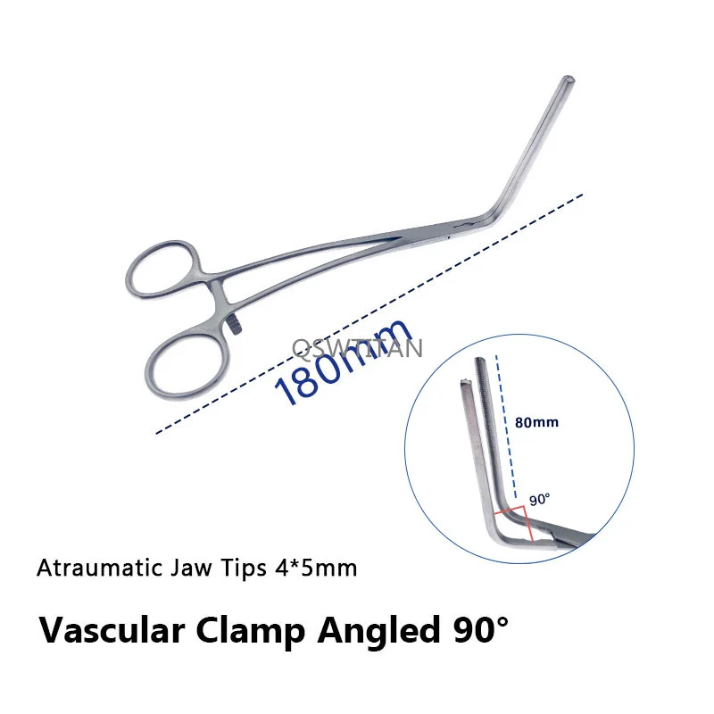 Imagem -04 - Antic Exclusion Clamp Fórceps Grampos Vasculares Vasculares Instrumentos Cirúrgicos Cardiáticos 1pc