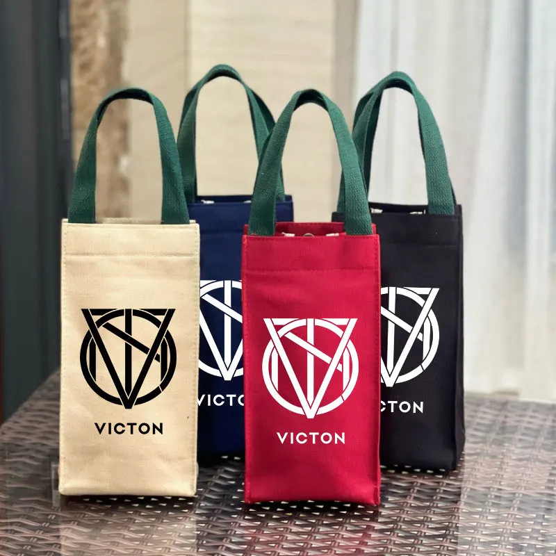 Kpop VICTON Handheld Cup Portable Tote Bag Double-Layer Water Bottle Holder for Thermos Umbrella Cosmetic Cases