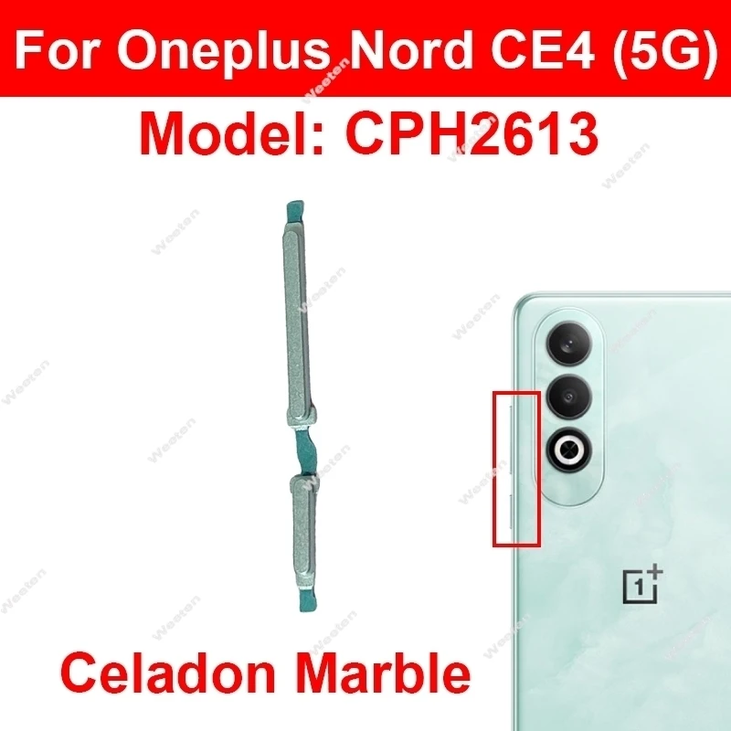 Power Volume Side Button For Oneplus Nord 3 N10 N30 CE4 5G Side Button On Off Power Volume Up Down Side Keypad Repair Parts