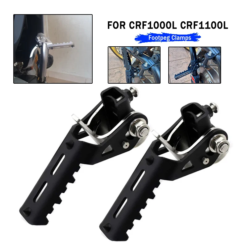 

For Honda CRF1000L Africa Twin CRF1100L CRF1000 CRF1100 CRF 1000 1100 L Motorcycle Highway Front Footrest Folding Footpeg Clamps