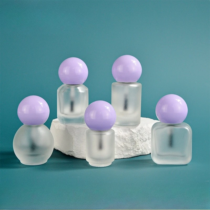 Botella de esmalte de uñas de 10ml, contenedor vacío de vidrio esmerilado, botellas de Gel con cepillo, aceite, fototerapia, adhesivo, agujero de queso, lata de embalaje