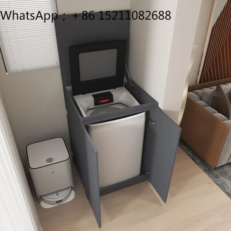 SCY flip cover pulsator washing machine protective cabinet drum cabinet small apartment balcony locker