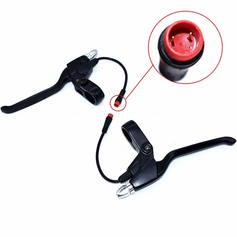 Electric Scooter Brake Level Handle Bar Replacement set All-aluminum Brakes wire waterproof insert For KUGOO G-Booster Scooter