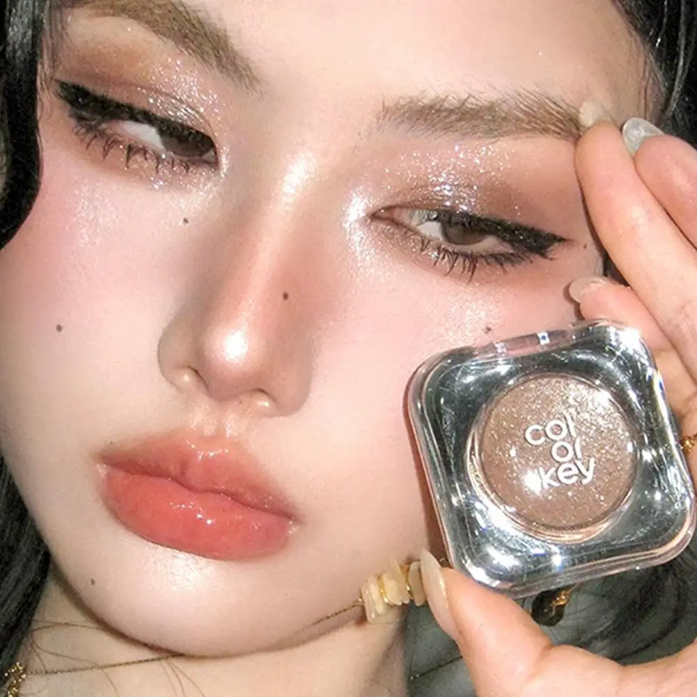 Colorkey shimmer pérola glitter sombra monocromática iluminar cristal destaque maquiagem facial de longa duração para looks de olhos esfumaçados