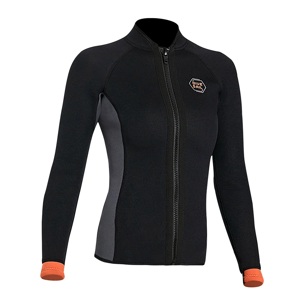 

Wetsuit Top Jacket Women Men 3MM Neoprene Long Sleeve Dive Scuba Wet Suit Shirt, 2MM 1.5MM Warm Front Zipper Wetsuits Shirts