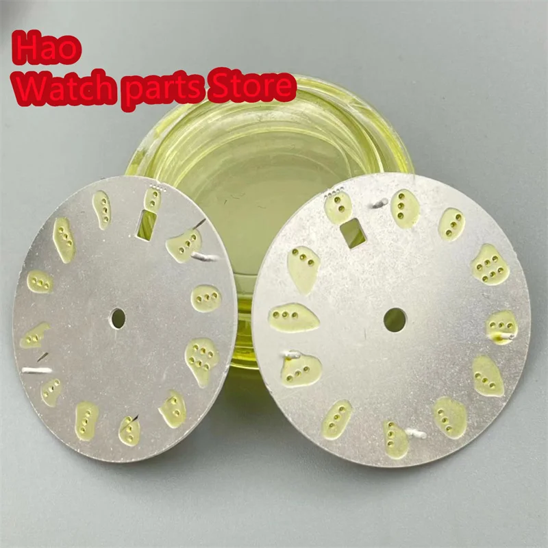 회색 시계 다이얼 발광 다이얼, ETA NH35 2824 미요타 8205 8215 821A 밍주 DG2813 3804 Seagull ST1612 PT5000 무브먼트에 적합, BL 31mm