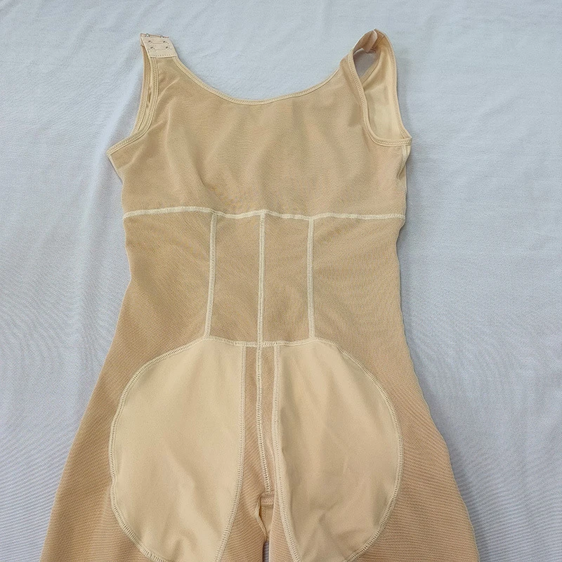 女性のハイウエストフルボディシェイプウェアおなかコントロールバットリフト高圧縮ジッパーガセットデザイン胸サポートレーストリム