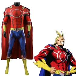 My Hero All Might Cosplay Academia Superhero 3D Printed body All Might Spandex outfit Cosplay Costume di Halloween