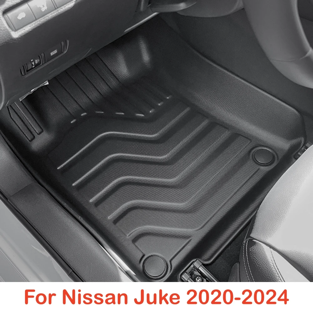 TPE-Fußmatten für Nissan Juke Gas 2020-2024, luxuriöse, maßgefertigte Fußmatten, Kofferraummatte, 3D-Allwetter-Fußbodenbelag, LHD – Detail 1