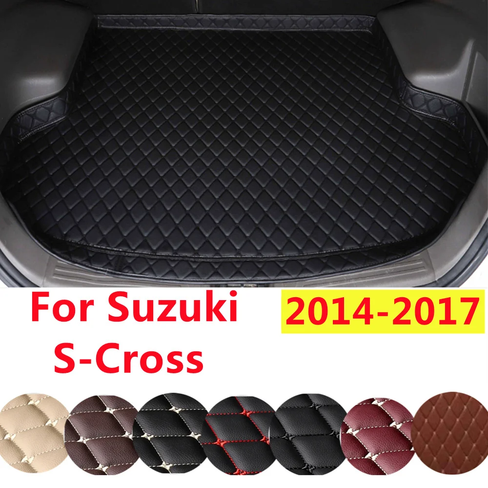 YJ High Side XPE Leather AUTO Accessories Car Trunk Mat Custom Fit For Suzuki S-Cross 2017 16-2014 Rear Cargo Liner Cover Carpet