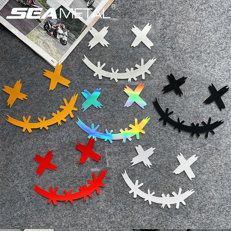 

SEAMETAL водостойкие автомобильные светоотражающие наклейки авто украшение кузова лента улыбающееся лицо наклейки для автомобиля мотоциклетный шлем Стайлинг