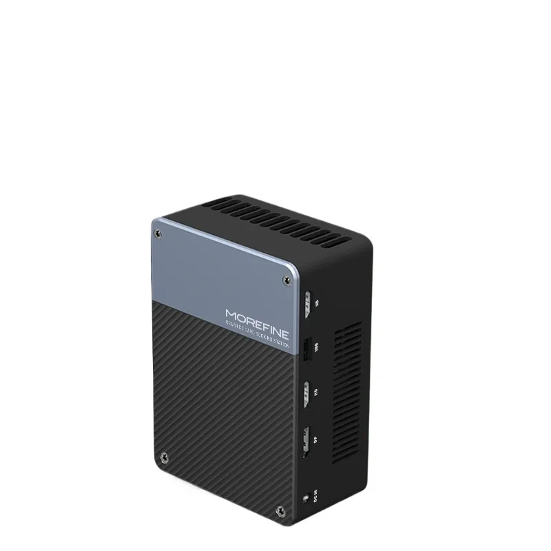 

Mini host portable external graphics card dock Thunderbolt Oculink connected to a separate display